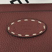 Fortok Fendi Peekaboo bag with Selleria stitching Burgundy 33×12×25cm - 5