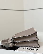 Fortok Fendi Peekaboo bag with Selleria stitching Brown 33×12×25cm - 5