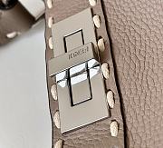 Fortok Fendi Peekaboo bag with Selleria stitching Brown 33×12×25cm - 6