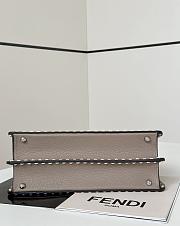 Fortok Fendi Peekaboo bag with Selleria stitching Brown 33×12×25cm - 4