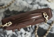 Fortok Chanel Vanity Case With Chain Top Handle Brown Caviar 19.5×17×5cm - 3