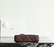 Fortok Chanel Vanity Case With Chain Top Handle Brown Caviar 19.5×17×5cm - 5