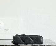 Fortok Chanel Vanity Case With Chain Top Handle Black Caviar 19.5×17×5cm - 6