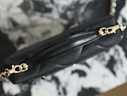 Fortok Chanel Vanity Case With Chain Top Handle Black Caviar 19.5×17×5cm - 2