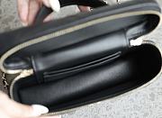 Fortok Chanel Vanity Case With Chain Top Handle Black Caviar 19.5×17×5cm - 3