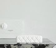 Fortok Chanel Vanity Case With Chain Top Handle White Caviar 19.5×17×5cm - 6