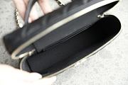 Fortok Chanel Vanity Case With Chain Top Handle CC Black Caviar 19.5×17×5cm - 2