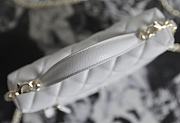 Fortok Chanel Vanity Case With Gold Chain White Caviar 19.5×17×5cm - 2