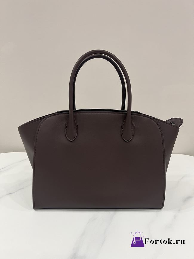 Fortok The Row Marlo 12 leather tote bag Burgundy 30*14*24cm - 1