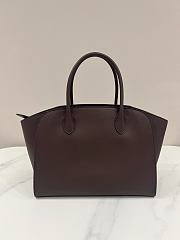 Fortok The Row Marlo 12 leather tote bag Burgundy 30*14*24cm - 3