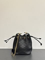 Fortok Saint Laurent YSL Cassandre Quilted Bucket Bag Black 15.5x11x25cm - 1