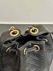 Fortok Saint Laurent YSL Cassandre Quilted Bucket Bag Black 15.5x11x25cm - 3