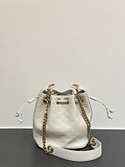 Fortok Saint Laurent YSL Cassandre Quilted Bucket Bag White 15.5x11x25cm - 1