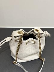 Fortok Saint Laurent YSL Cassandre Quilted Bucket Bag White 15.5x11x25cm - 6
