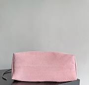 Fortok Bottega Veneta Pinacoteca Intrecciato leather tote bag Grey/Pink Mini 24*15*12cm - 5