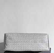 Fortok Bottega Veneta Pinacoteca Intrecciato leather tote bag Grey/Pink Mini 43*23*17.5cm - 6