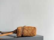 Fortok Bottega Veneta Bang Bang Intrecciato Suede Vanity Bag in amber-gold 22*12.5*5cm - 3