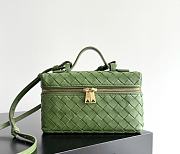 Fortok Bottega Veneta Bang Bang Intrecciato Vanity Bag in Green 22*12.5*5cm - 1