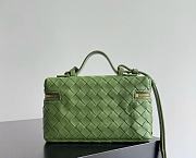Fortok Bottega Veneta Bang Bang Intrecciato Vanity Bag in Green 22*12.5*5cm - 5