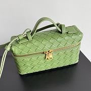 Fortok Bottega Veneta Bang Bang Intrecciato Vanity Bag in Green 22*12.5*5cm - 6