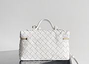 Fortok Bottega Veneta Bang Bang Intrecciato Vanity Bag in White 22*12.5*5cm - 4