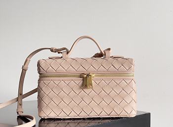Fortok Bottega Veneta Bang Bang Intrecciato Vanity Bag Pink 22*12.5*5cm