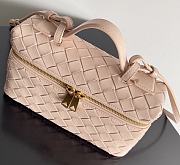 Fortok Bottega Veneta Bang Bang Intrecciato Vanity Bag Pink 22*12.5*5cm - 2