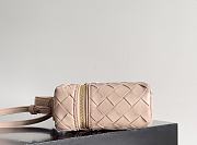 Fortok Bottega Veneta Bang Bang Intrecciato Vanity Bag Pink 22*12.5*5cm - 5