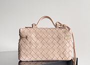 Fortok Bottega Veneta Bang Bang Intrecciato Vanity Bag Pink 22*12.5*5cm - 6