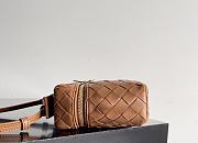 Fortok Bottega Veneta Bang Bang Intrecciato Vanity Bag Brown 22*12.5*5cm - 3