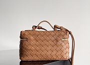 Fortok Bottega Veneta Bang Bang Intrecciato Vanity Bag Brown 22*12.5*5cm - 6