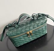 Fortok Bottega Veneta Bang Bang Intrecciato Vanity Bag in Emerald Green 22*12.5*5cm  - 4