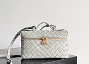 Fortok Bottega Veneta Bang Bang Intrecciato Vanity Bag Grey 22*12.5*5cm - 1
