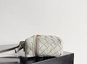 Fortok Bottega Veneta Bang Bang Intrecciato Vanity Bag Grey 22*12.5*5cm - 3