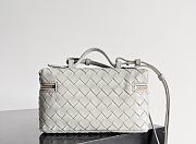 Fortok Bottega Veneta Bang Bang Intrecciato Vanity Bag Grey 22*12.5*5cm - 5