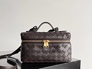 Fortok Bottega Veneta Bang Bang Intrecciato Vanity Bag Chocolate Brown 22*12.5*5cm - 1