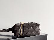 Fortok Bottega Veneta Bang Bang Intrecciato Vanity Bag Chocolate Brown 22*12.5*5cm - 2