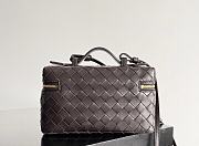 Fortok Bottega Veneta Bang Bang Intrecciato Vanity Bag Chocolate Brown 22*12.5*5cm - 5