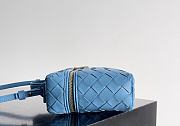 Fortok Bottega Veneta Bang Bang Intrecciato Vanity Bag Blue 22*12.5*5cm - 2