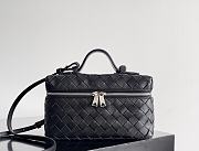 Fortok Bottega Veneta Bang Bang Intrecciato Vanity Bag Black 22*12.5*5cm - 1