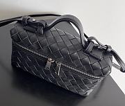 Fortok Bottega Veneta Bang Bang Intrecciato Vanity Bag Black 22*12.5*5cm - 4