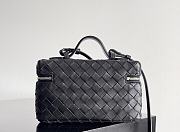 Fortok Bottega Veneta Bang Bang Intrecciato Vanity Bag Black 22*12.5*5cm - 6