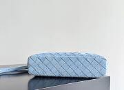 Fortok Bottega Veneta Bang Bang Intrecciato Vanity Bag In Suede Light Blue 22*12.5*5cm - 4