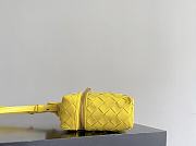 Fortok Bottega Veneta Bang Bang Intrecciato Vanity Bag Bright Yellow 22*12.5*5cm - 3