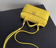 Fortok Bottega Veneta Bang Bang Intrecciato Vanity Bag Bright Yellow 22*12.5*5cm - 5