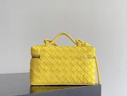 Fortok Bottega Veneta Bang Bang Intrecciato Vanity Bag Bright Yellow 22*12.5*5cm - 4