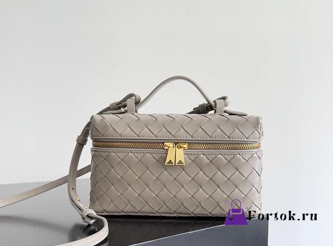Fortok Bottega Veneta Bang Bang Intrecciato Vanity Bag Beige 22*12.5*5cm - 1