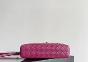 Fortok Bottega Veneta Bang Bang Intrecciato Vanity Bag Hot Pink 22*12.5*5cm - 2