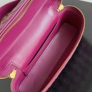 Fortok Bottega Veneta Bang Bang Intrecciato Vanity Bag Hot Pink 22*12.5*5cm - 4