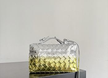 Fortok Bottega Veneta Bang Bang Intrecciato Vanity Bag Fresh Yellow/silver 22*12.5*5cm 